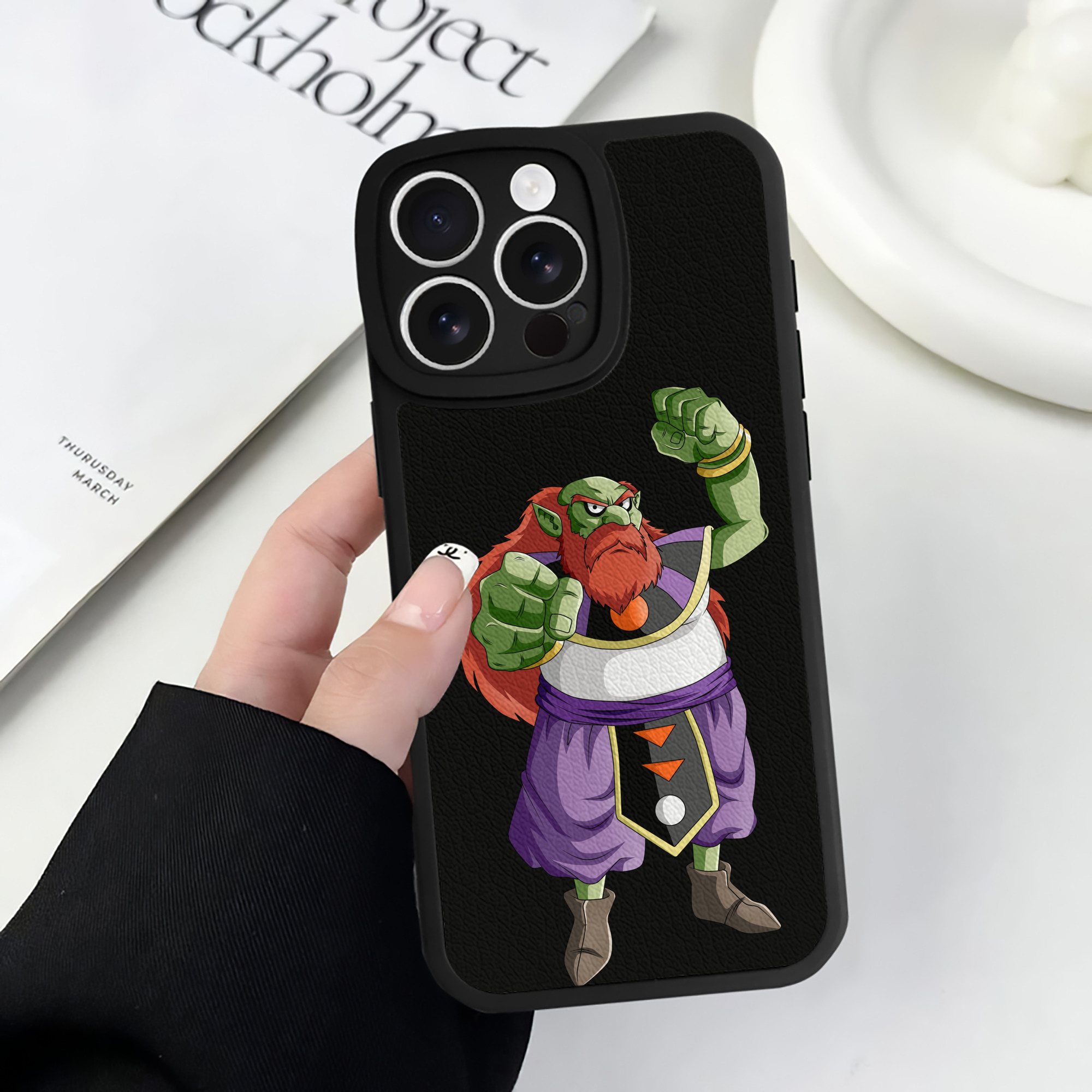 （画像用） ドラゴンボール DRAGON BALL 【iPhone 16シリーズ対応】シリコンスマホケース（レザー調） 材質：シリコン